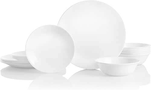 Corelle Service de table Hiver - Blanc givré 18-Piece blanc