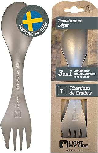 Light My Fire Spork Titanium Fourchette Cuillère de Camping en