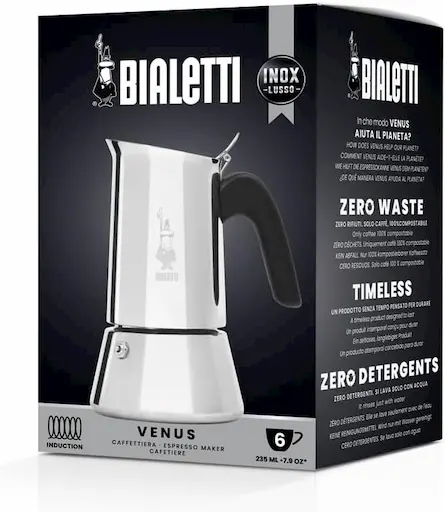 Cafetera italiana Bialetti Venus de acero inoxidable 18/10